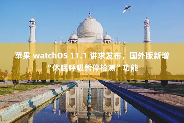 苹果 watchOS 11.1 讲求发布，国外版新增“休眠呼吸暂停检测”功能